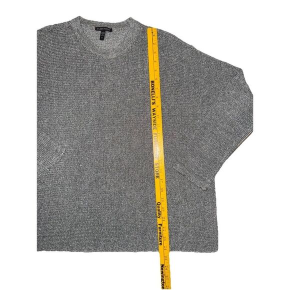 Eileen Fisher Womens Grey Knit Long Sleeve Top Sz S Made In Romania Preppy - Picture 5 of 7